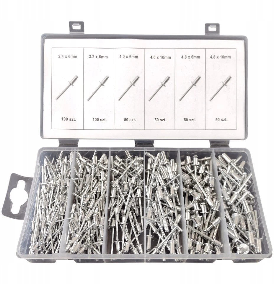 Silver Sidabrinis Sidabrinis Aklosios kniedės 2,4 – 4,8mm 400vnt