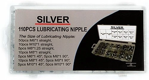 SILVER KALAMITKI METRIC tepimo antgaliai 110vnt Sidabrinis