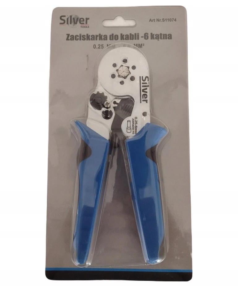 SILVER Sidabrinis Sidabrinis KABELIŲ UŽSPAUDIMO ĮRANKIS 0,25-6.0mm
