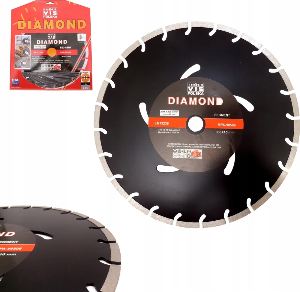 SILVER Sidabrinis SIDABRINIS DEIMANTINIS DISKAS STONER 350mm SEGMENTINIS