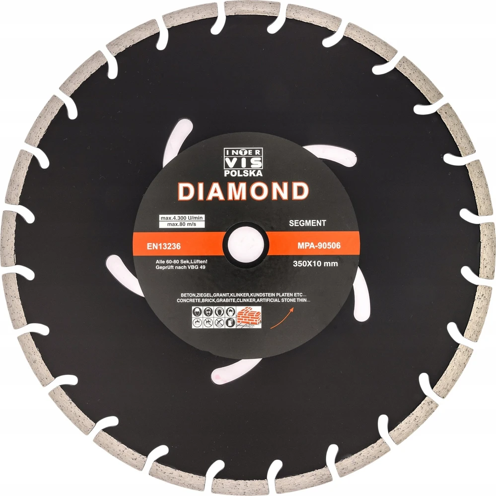 SILVER Sidabrinis SIDABRINIS DEIMANTINIS DISKAS STONER 350mm SEGMENTINIS