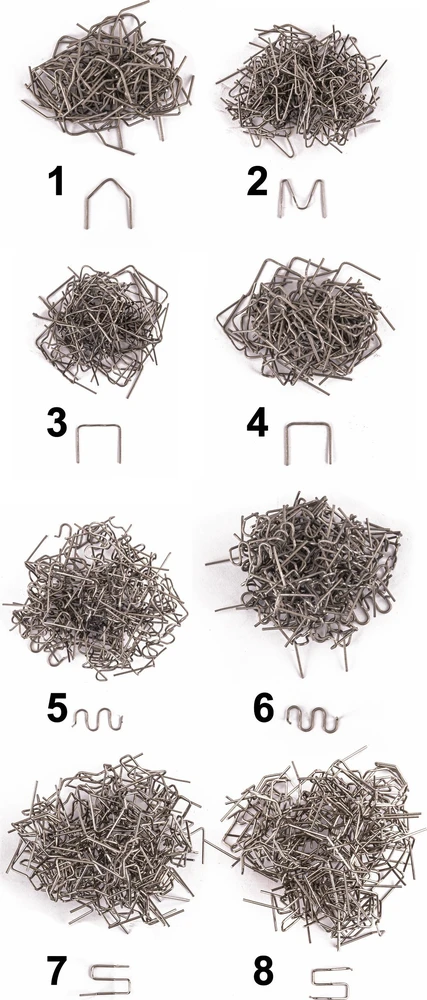 SILVER Kabių rinkinys /plastiko virinimo(8x100vnt)800vnt
