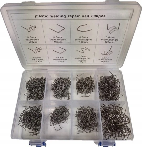 SILVER Kabių rinkinys /plastiko virinimo(8x100vnt)800vnt