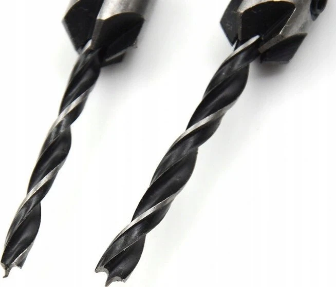 Grąžtas SILVER Sidabrinis WIERTŁA DO DREWNA Z POGŁĘBIACZEM 3-6mm 5szt.