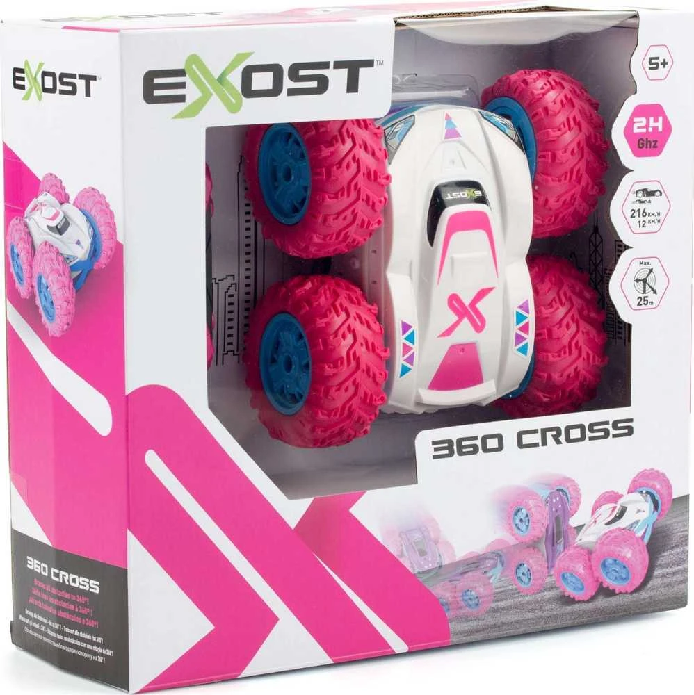 Silverlit EXOST 360 Cross Remote Control Car – 20260 – 2,4 GHz 1:18 skalė – rožinė