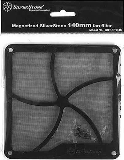 SilverStone ventiliatoriaus grotelės ir filtro komplektas SST-FF141B Juodas, 140 x 140 x 3 mm
