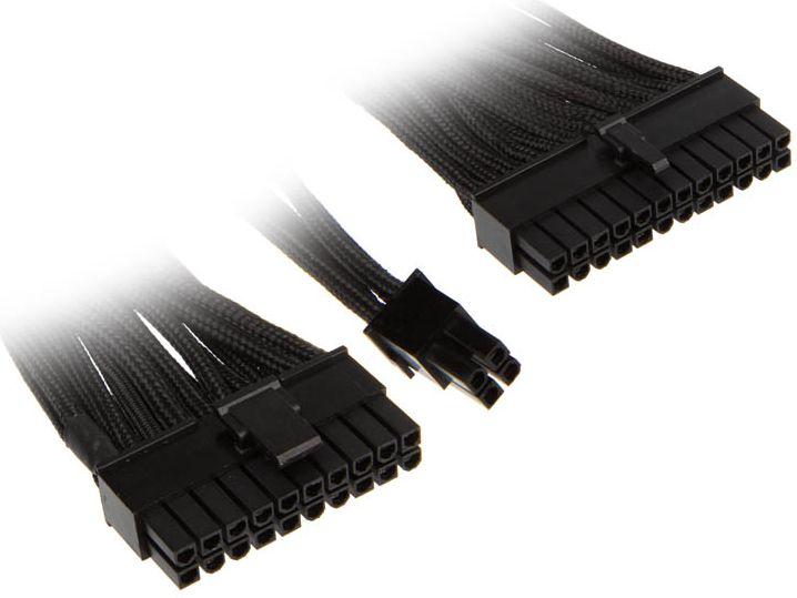 SilverStone Black Sleeved PSU Cable for One PCI-E 8pin (6 2