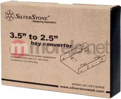 „SilverStone SST-SDP08“ lizdo keitiklis iš 3,5 į 2 x 2,5 colio