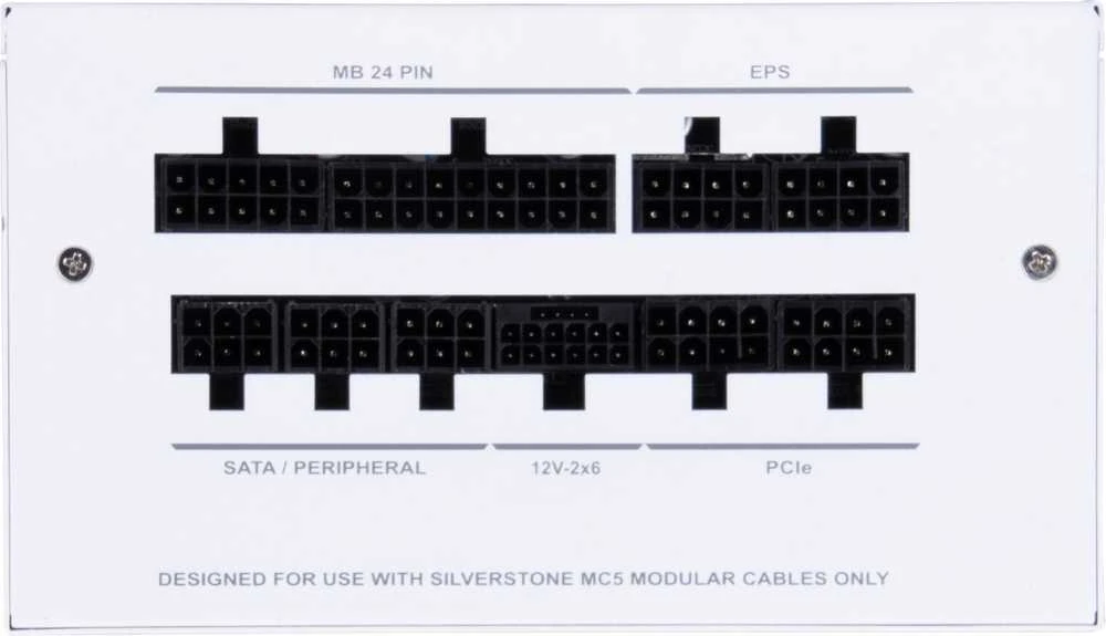 „SilverStone SST-DA750R-GMA-WWW“, kompiuterio maitinimo šaltinis - baltas, 1x 12 kontaktų ATX3.0, 4x PCIe, kabelių valdymas, 750 vatų