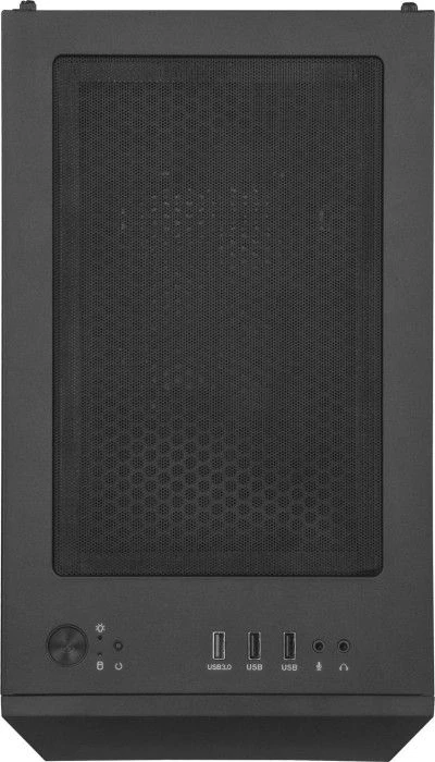 „SilverStone Fara H1M Micro–ATX“ korpusas – juoda