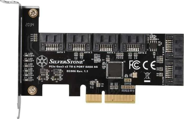 Kontroler SilverStone PCIe 3.0 x4 - 6x SATA III (SST-ECS06)