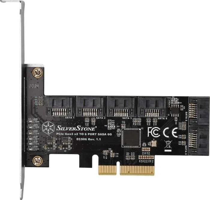 Kontroler SilverStone PCIe 3.0 x4 - 6x SATA III (SST-ECS06)