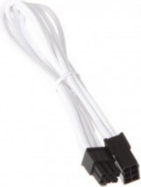 SilverStone 6 kontaktų PCIe į 6 kontaktų PCIe prailginimo kabelis, 250 mm, baltas