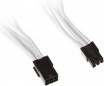 SilverStone 6 kontaktų PCIe į 6 kontaktų PCIe prailginimo kabelis, 250 mm, baltas