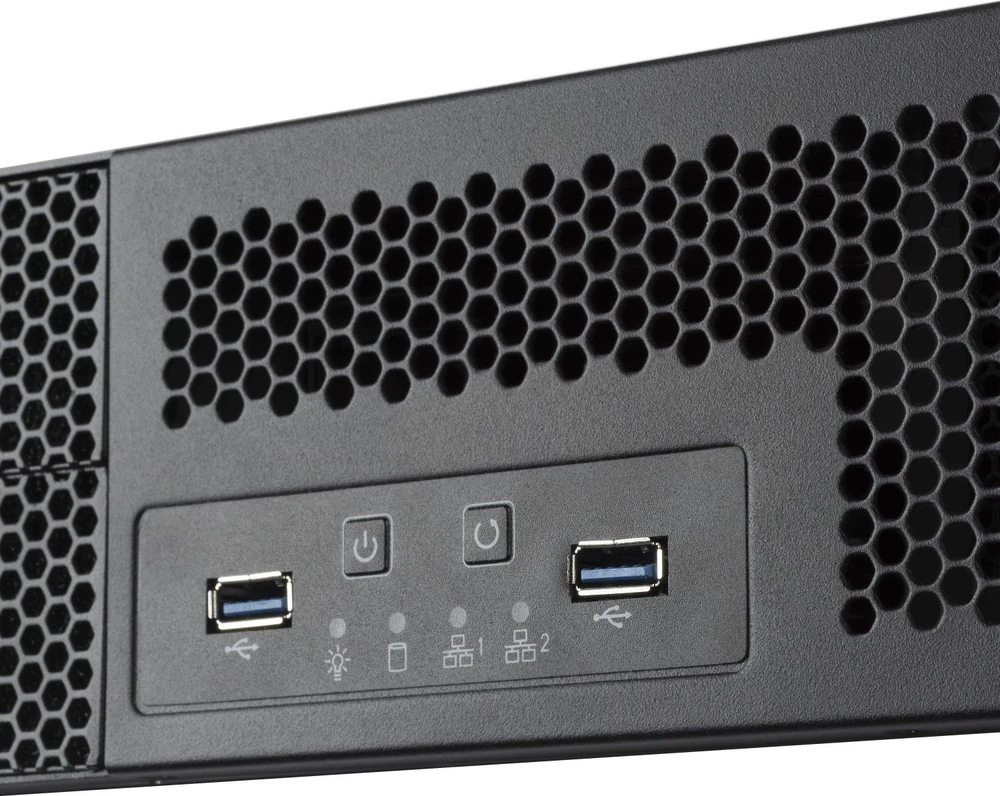 Serveris SilverStone RM23–502 Rackmount Serverio korpusas, ATX, USB 3.0 – 2U – juoda