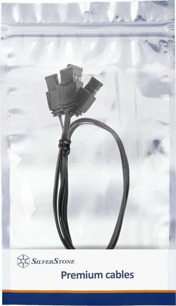 Šakotuvas „SilverStone ARGB“ 4 krypčių skirstytuvo kabelis, ilgis – 30 cm