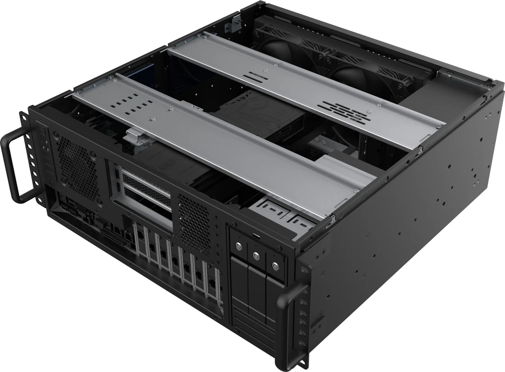 Silverstone SST-RM47-502I Rackmount Storage, 4HE, ATX - juodas