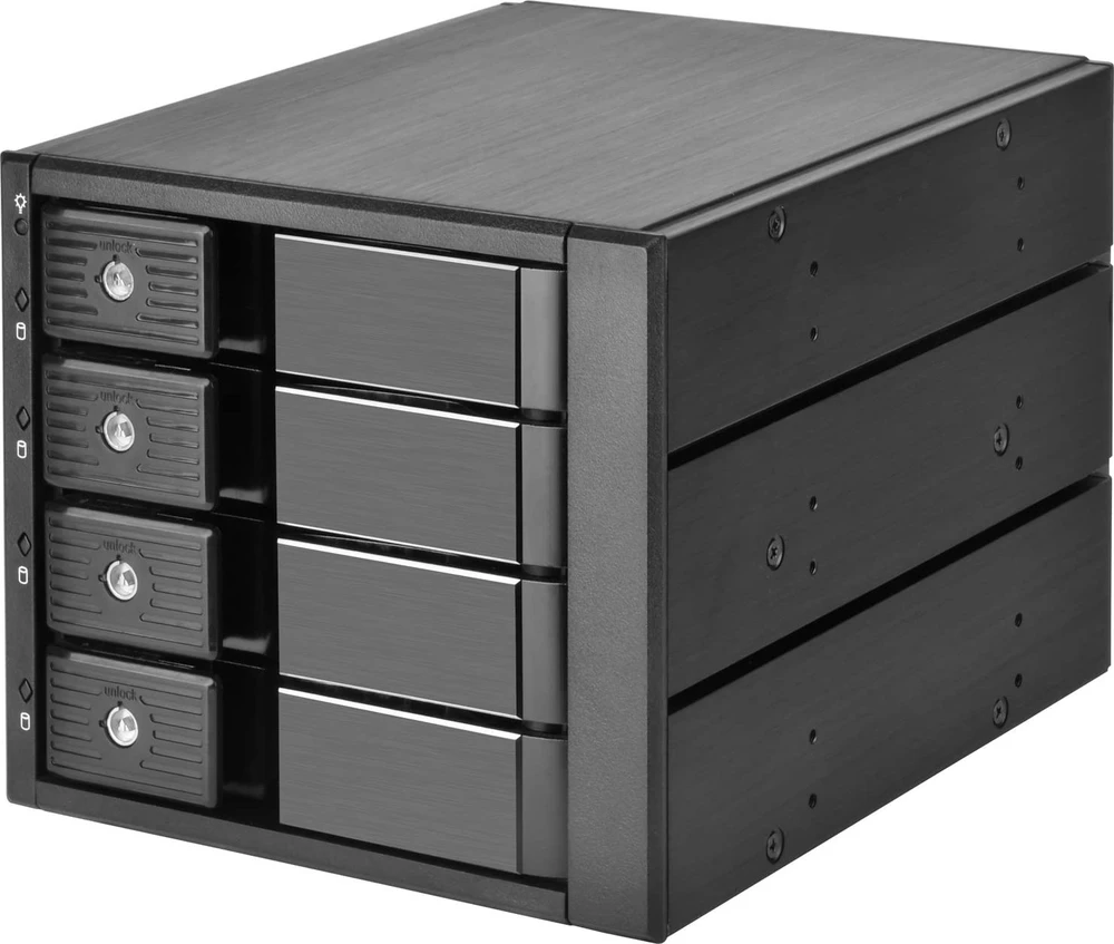 SilverStone SilverStone SST-FS304-12G Externes 3,5-col.-Gehäuse, 4-Bay - juodas