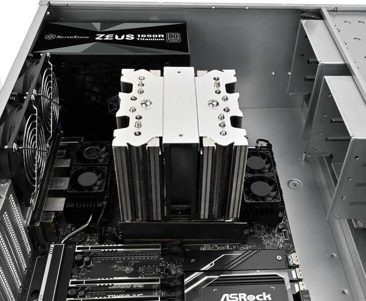 „SilverStone SST-XED120S-WS“ procesoriaus aušintuvas, 4U formos koeficientas - sidabrinis