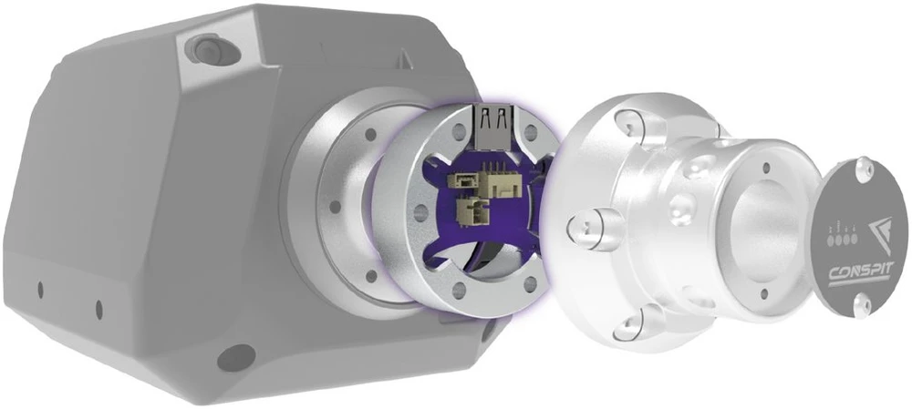 Conspit USB-A Adapteris Spacer, for ARES Wheelbases – sidabrinis