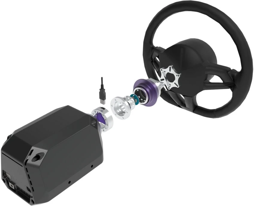 Conspit USB-A Adapteris Spacer, for ARES Wheelbases – sidabrinis