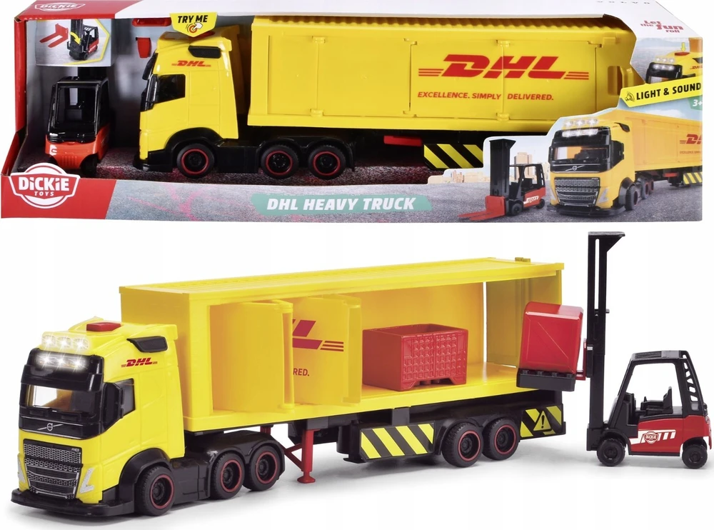 SIMBA Dickie City sunkvežimis + priekaba DHL w/dw 374-7018