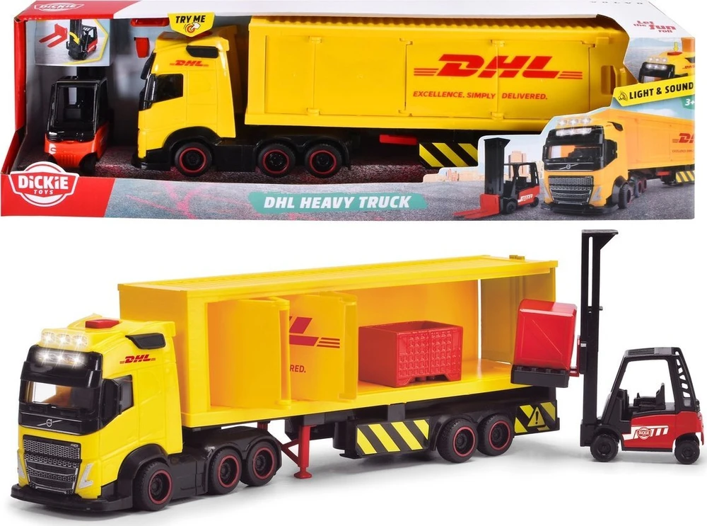SIMBA Dickie City sunkvežimis + priekaba DHL w/dw 374-7018