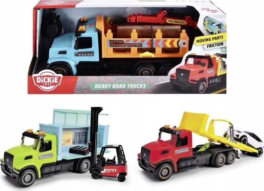Dickie Važiuoklė City Heavy Truck Volvo 3 rodzaje 22 cm mix