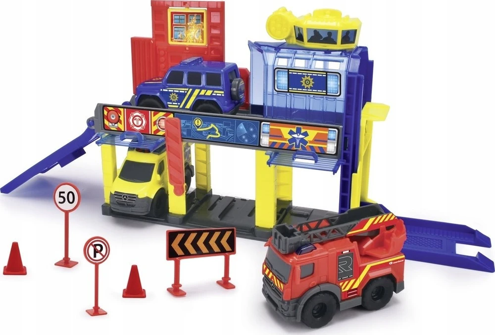 SIMBA Dickie SOS mini gelbėjimo stotis + 3 automobiliai 371-3017
