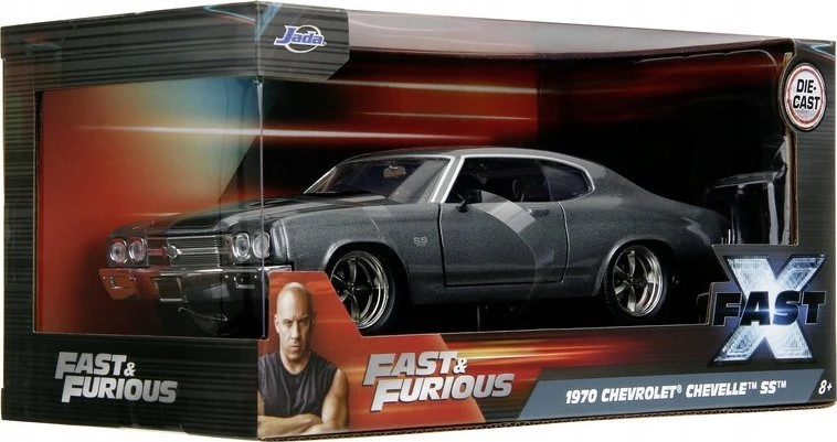 SIB Automobilio modelis 1970 Chevrolet Chevelle SS Jada, pilkas