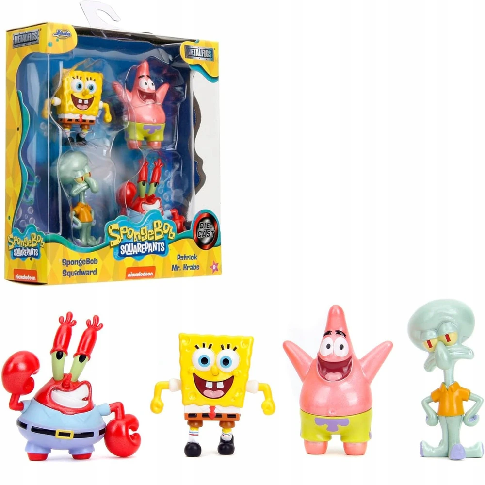 Figūrėlė Simba JADA SpongeBob metal 4pak fig 6,5cm 9335302314