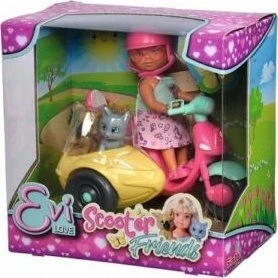 „Simba Doll EVI“ ant motorolerio su šunimi ir kačiuku