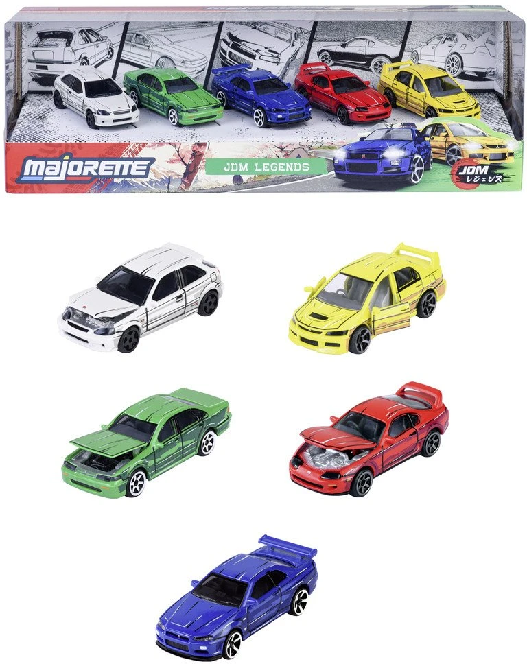 Majorette - JDM Legends Anime 5 dalių dovanų rinkinys (8504105000)