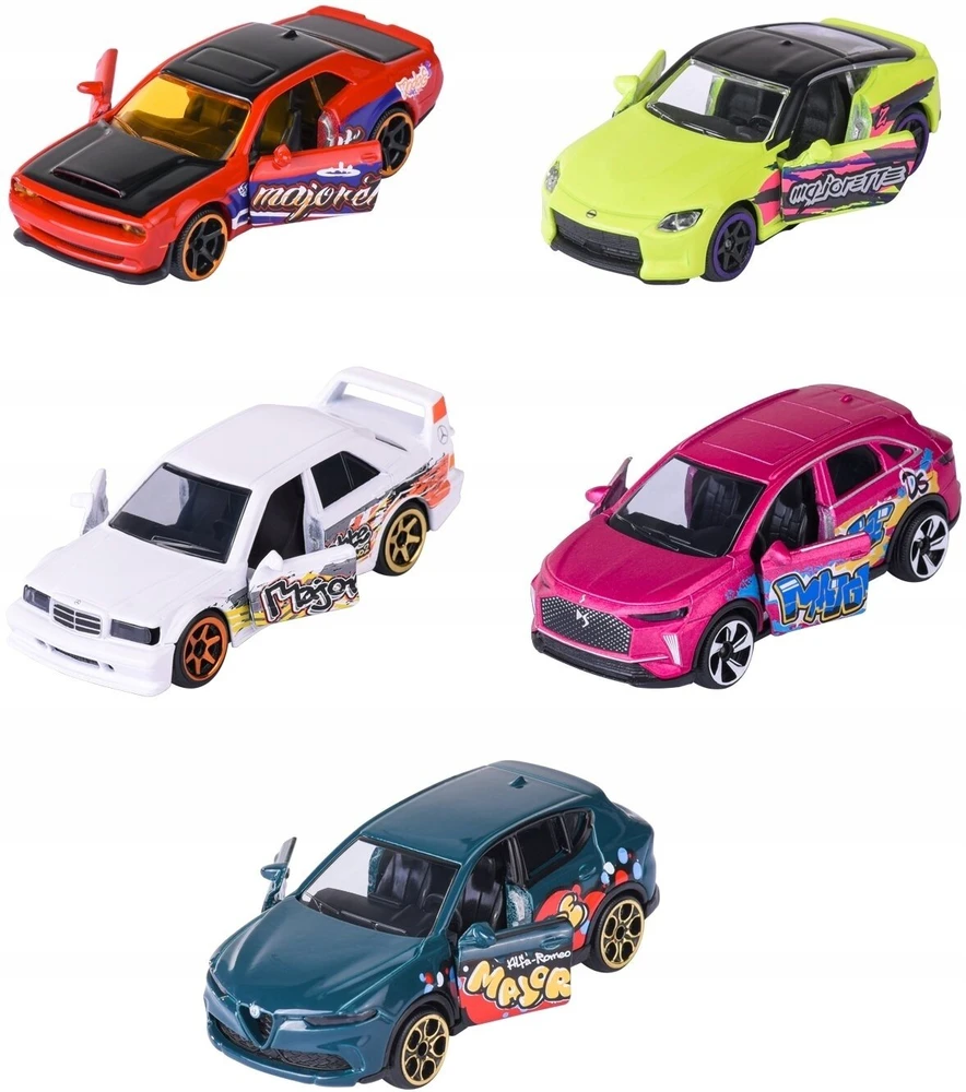 Žaisliniai Majorette graffiti automobiliai rinkinys 5 vnt