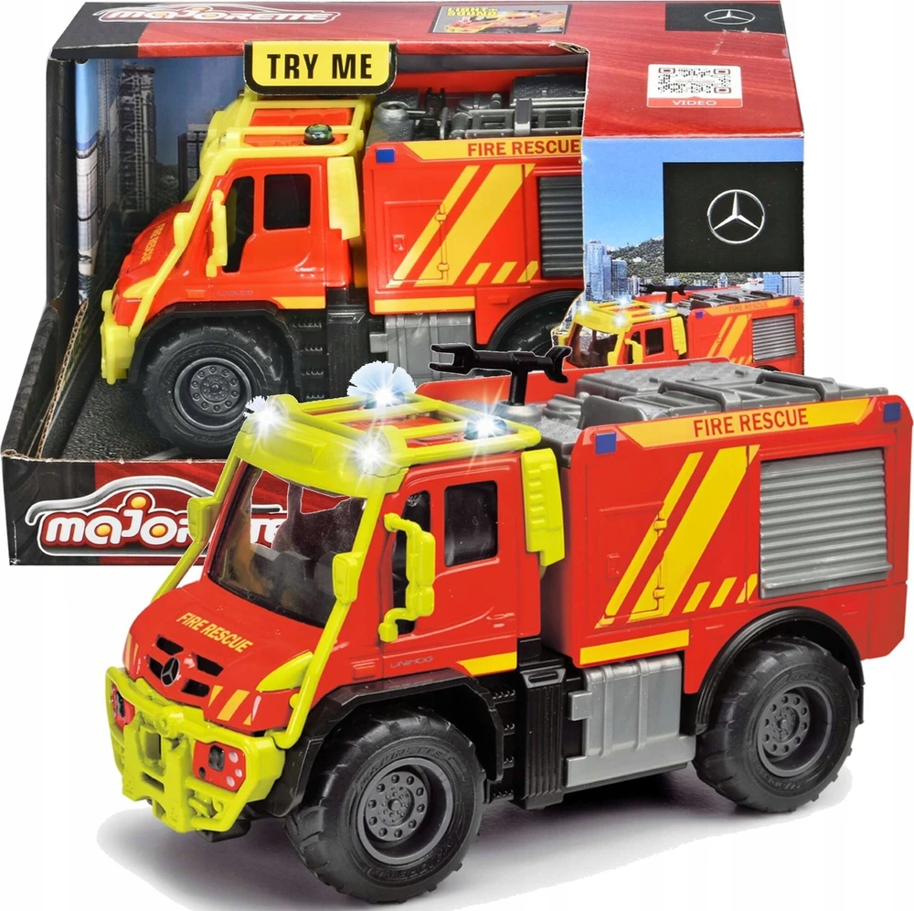 Majorette Žaislinis gaisrinis automobilis Mercedes-Benz Unimog 13 cm