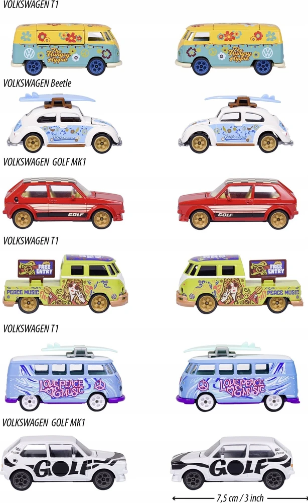 Simba MAJORETTE VW Deluxe Cars 6 rodzai Simba mix cena za 1 vnt