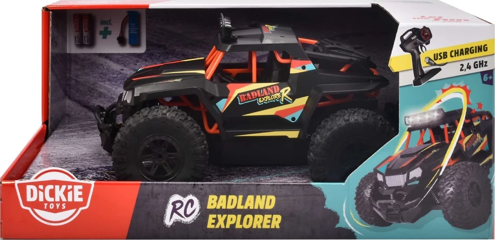 Nuotoliniu būdu valdomas visureigis Dickie Toys Badland Explorer RC