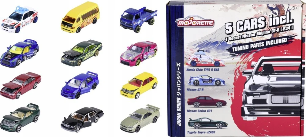 Žaisliniai automobiliai Majorette Japan serija rinkinys