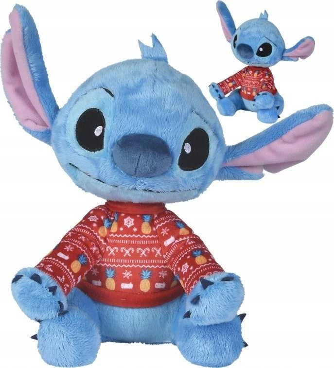 Mattel Simba Minkštas pliušinis Disney Stitch žaislas 25 cm žieminis
