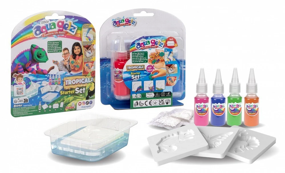 AQUA GELZ TROPICAL STARTER RINKINYS, 4 SPALVŲ GELĖS + SIMBA LIETIMAI