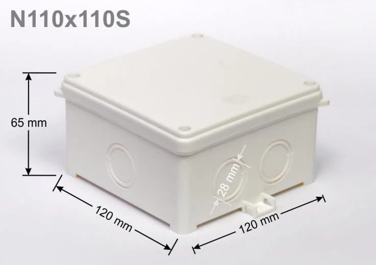 Simet Box n / t hermetiškas tuščiasis bandinys 112 x 112 x 63mm IP67 balta N110 x 110S (35137206)