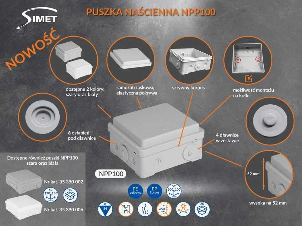 Simet N/T JUNCTION BOX NPP100 PILKA