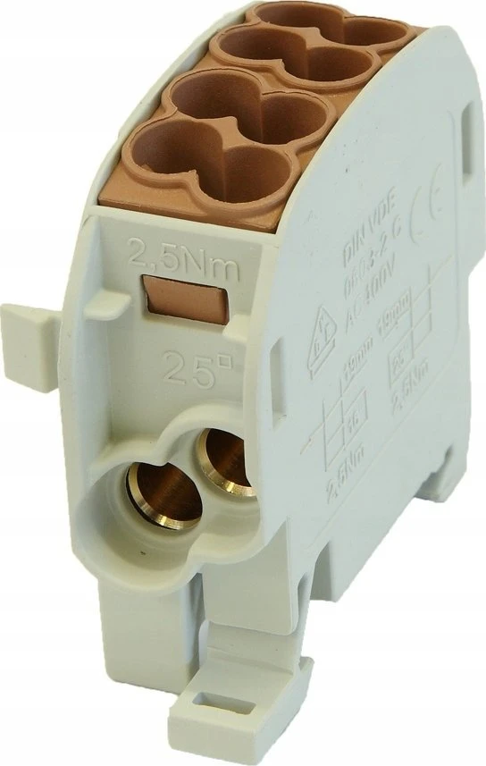 Simet Paskirstymo blokas - atšaka Al/Cu SCB 25 (80110) SIMBLOCK ruda 81501015