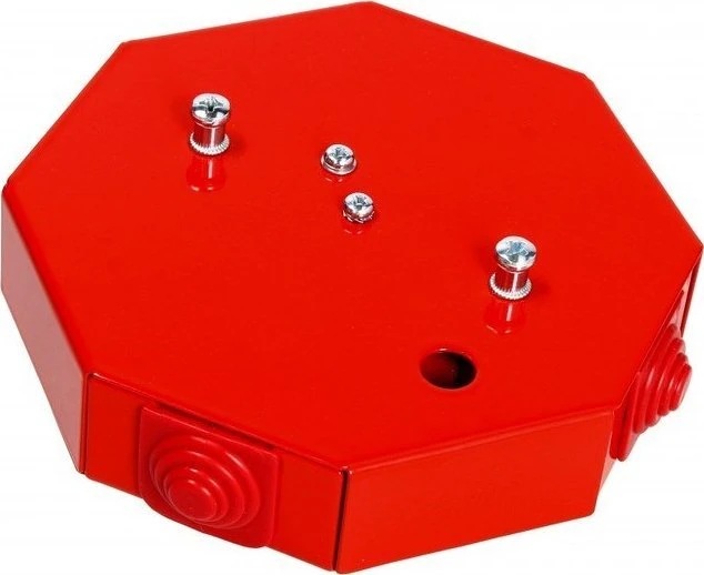 Simet Priešgaisrinė dėžutė PIP-3AN R6x2x4 aštuonkampė, E90, skirstytuvas, išmatavimai 124x28x137mm, raudona 84623616