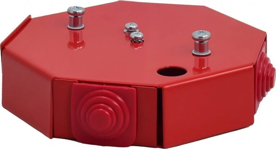 Simet Priešgaisrinė dėžutė PIP-3AN R6x2x4 aštuonkampė, E90, skirstytuvas, išmatavimai 124x28x137mm, raudona 84623616