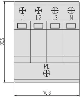 Simet viršįtampio iškroviklis SIMTEC SM20C/4-275 C 4P 20kA 85102000