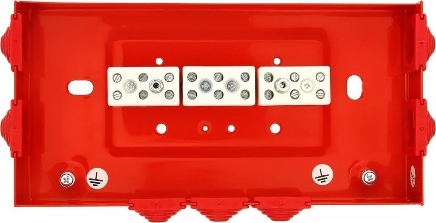 Simet Priešgaisrinė dėžė PIP-2AN P3x3x4 stačiakampė, E90, praėjimo, matmenys 103x30x197mm, raudona (84622626)