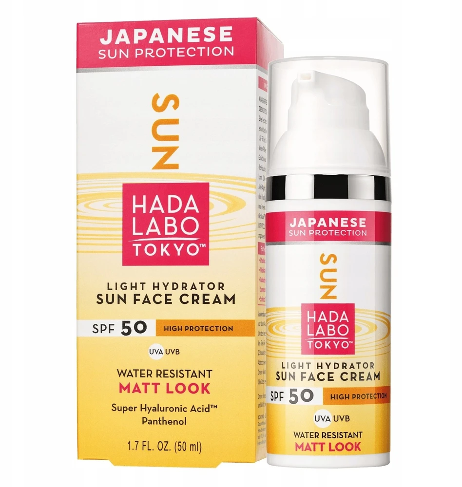 Hada Labo Tokyo Sun Hyaluronic Acid Hidratacinis kremas nuo saulės veidui SPF 50, 50 ml