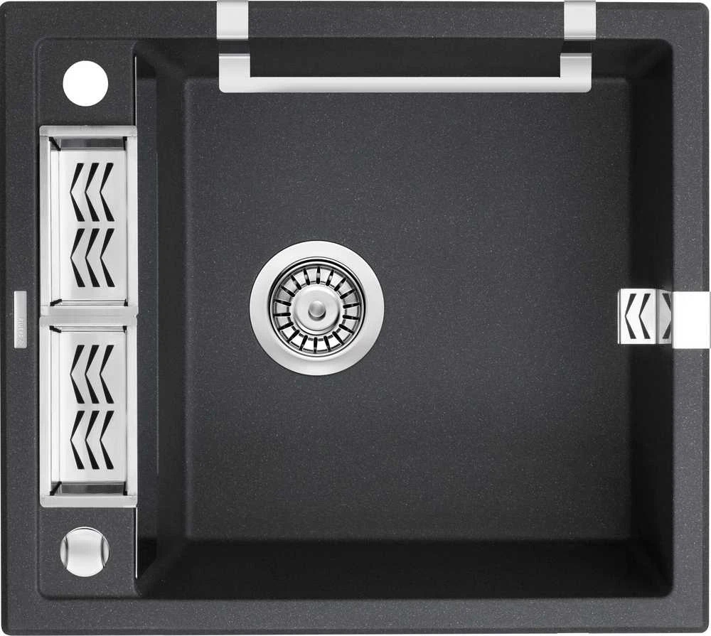 Deante granitinė virtuvinė plautuvė su magnetais Deante Magnetic ZRM G103, Metallic graphite