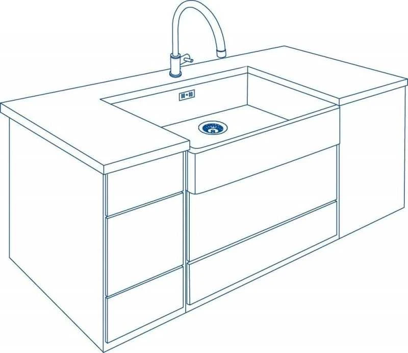 Virtuvinė plautuvė Deante Sabor ZCB 610K, Baltas